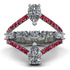 Symmetrical Twist Shank Pear Diamond Ring - Eliza No. 48 image 1