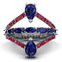 Symmetrical Twist Shank Pear Sapphire Ring - Eliza No. 60 image 1