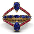 Symmetrical Twist Shank Pear Sapphire Ring - Eliza No. 58 image 1