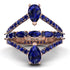 Symmetrical Twist Shank Pear Sapphire Ring - Eliza No. 74 image 1