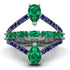 Symmetrical Twist Shank Pear Emerald Ring - Eliza No. 66 image 1