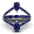 Symmetrical Twist Shank Pear Sapphire Ring - Eliza No. 75 image 1