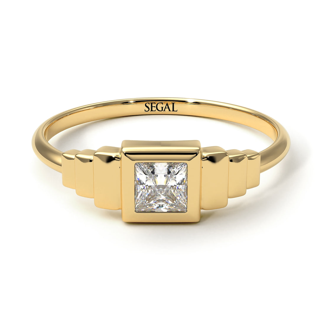 Geometric Princess Cut Diamond Ring - Everleigh No. 1