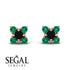 Geometrical 5 Black Diamonds Stud Earrings - Noa No. 23 image 9