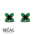 Geometrical 5 Black Diamonds Stud Earrings - Noa No. 22 image 9