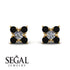 Geometrical 5 Diamonds Stud Earrings - Noa No. 31 image 9