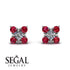 Geometrical 5 Diamonds Stud Earrings - Noa No. 48 image 9
