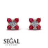 Geometrical 5 Diamonds Stud Earrings - Noa No. 47 image 9
