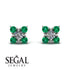 Geometrical 5 Diamonds Stud Earrings - Noa No. 18 image 9