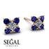 Geometrical 5 Diamonds Stud Earrings - Noa No. 62 image 2