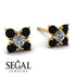 Geometrical 5 Diamonds Stud Earrings - Noa No. 31 image 2