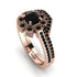 Geometrical Radiant Black Diamond Bridal Set - Jennifer No. 38 image 1