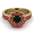 Geometrical Radiant Black Diamond Bridal Set - Jennifer No. 52 image 2