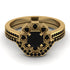 Geometrical Radiant Black Diamond Bridal Set - Jennifer No. 37 image 2