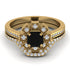 Geometrical Radiant Black Diamond Bridal Set - Jennifer No. 7 image 2