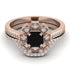 Geometrical Radiant Black Diamond Bridal Set - Jennifer No. 8 image 2