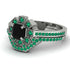 Geometrical Radiant Black Diamond Bridal Set - Jennifer No. 24 image 3