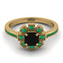 Geometrical Radiant Black Diamond Engagement Ring - Jennifer No. 22 image 2