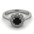 Geometrical Radiant Black Diamond Engagement Ring - Jennifer No. 9 image 2