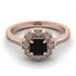 Geometrical Radiant Black Diamond Engagement Ring - Jennifer No. 8 image 2