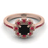 Geometrical Radiant Black Diamond Engagement Ring - Jennifer No. 53 image 2