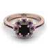 Geometrical Radiant Black Diamond Engagement Ring - Jennifer No. 68 image 2