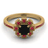 Geometrical Radiant Black Diamond Engagement Ring - Jennifer No. 52 image 2