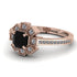 Geometrical Radiant Black Diamond Engagement Ring - Jennifer No. 8 image 3