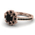Geometrical Radiant Black Diamond Engagement Ring - Jennifer No. 38 image 3