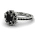 Geometrical Radiant Black Diamond Engagement Ring - Jennifer No. 39 image 3