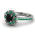 Geometrical Radiant Black Diamond Engagement Ring - Jennifer No. 24 image 3