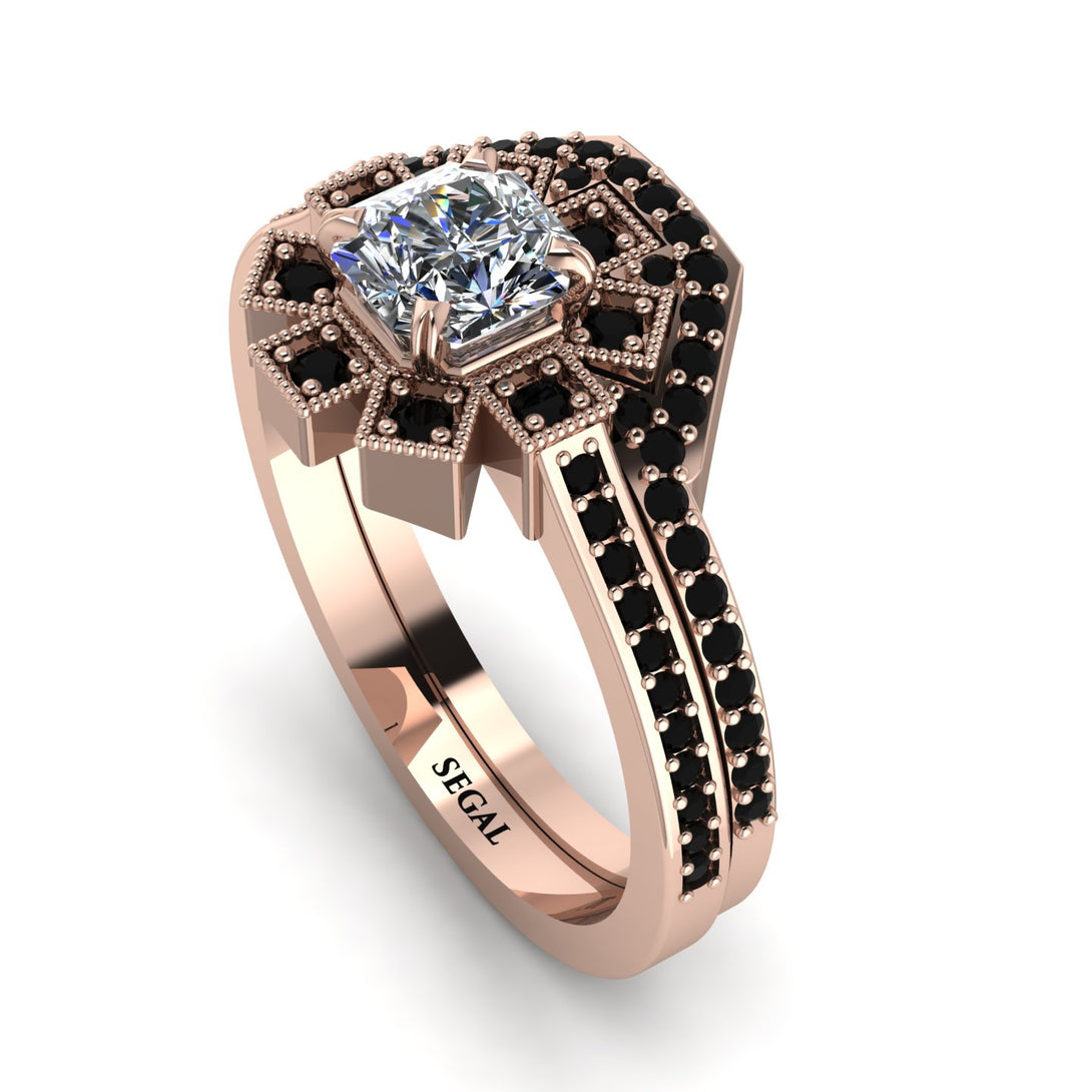 Geometrical Radiant Diamond Bridal Set - Jennifer No. 32
