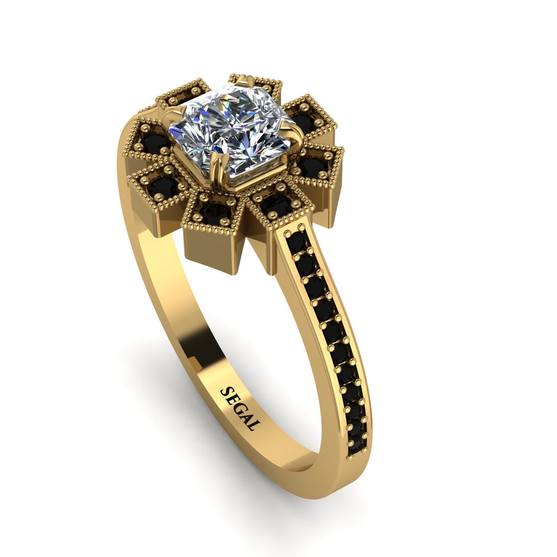Geometrical Radiant Diamond Engagement Ring - Jennifer No. 31