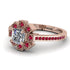 Geometrical Radiant Diamond Engagement Ring - Jennifer No. 47 image 3