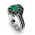 Geometrical Radiant Emerald Bridal Set - Jennifer No. 36 image 1