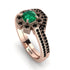 Geometrical Radiant Emerald Bridal Set - Jennifer No. 35 image 1