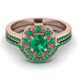 Geometrical Radiant Emerald Bridal Set - Jennifer No. 20 image 2