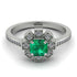 Geometrical Radiant Emerald Engagement Ring - Jennifer No. 6 image 2
