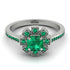Geometrical Radiant Emerald Engagement Ring - Jennifer No. 21 image 2