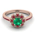 Geometrical Radiant Emerald Engagement Ring - Jennifer No. 50 image 2
