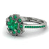 Geometrical Radiant Emerald Engagement Ring - Jennifer No. 21 image 3