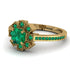 Geometrical Radiant Emerald Engagement Ring - Jennifer No. 19 image 3