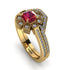 Geometrical Radiant Ruby Bridal Set - Jennifer No. 10 image 1