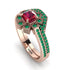 Geometrical Radiant Ruby Bridal Set - Jennifer No. 26 image 1