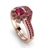 Geometrical Radiant Ruby Bridal Set - Jennifer No. 56 image 1