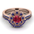Geometrical Radiant Ruby Bridal Set - Jennifer No. 71 image 2
