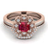 Geometrical Radiant Ruby Bridal Set - Jennifer No. 11 image 2