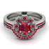 Geometrical Radiant Ruby Bridal Set - Jennifer No. 57 image 2