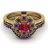 Geometrical Radiant Ruby Bridal Set - Jennifer No. 70 image 2