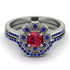 Geometrical Radiant Ruby Bridal Set - Jennifer No. 72 image 2